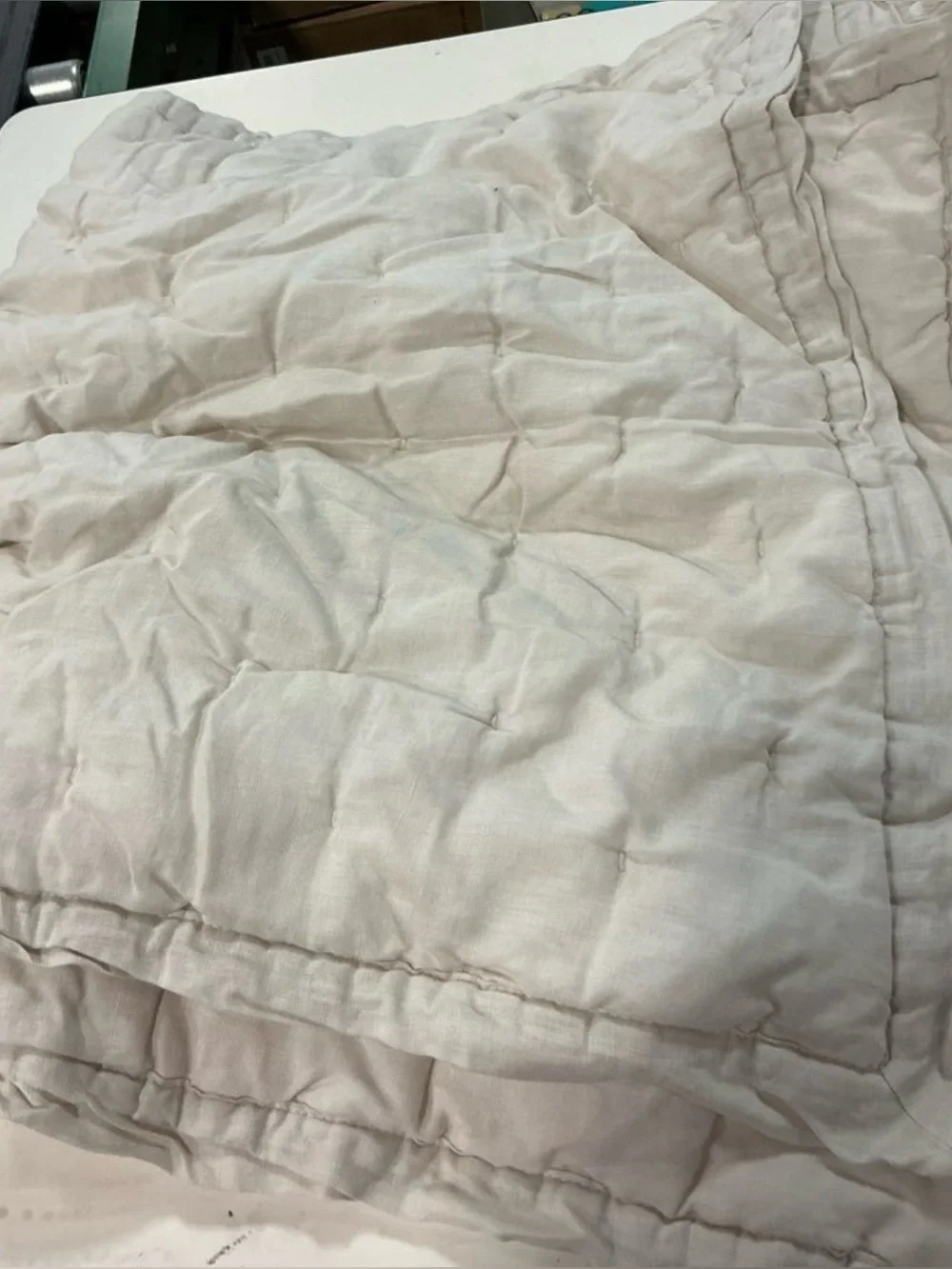 Quince European Linen Dream Quilt King Sham Set- Sand